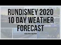 2020 RunDisney 7-10 Day Weather Forecast