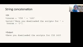 CIS 160 Learn to code in Python - String concatenation and replication
