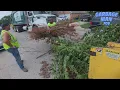 Yard Waste in a Rearloader Garbage Truck 4K POV
