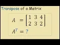 How to Find the Transpose of a Matrix