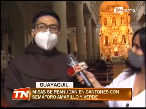 Misas se reanudan en cantones con semáforo amarillo y verde