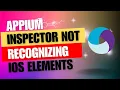 How to resolve Appium Inspector not recognizing IOS elements loading issue