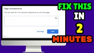 Page Unresponsive Wait Or Exit - Chrome Facebook
