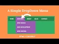 Simple Dropdown Menu using only HTML CSS