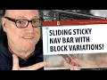 WordPress Block Theme MAGIC Create Sticky Nav Bar with Block Variations