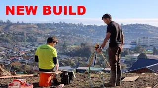 new house on a hill 3 meter deep foundations 