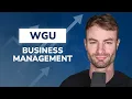 WGU Business Management Degree - Graduate in 6 Months FULL Roadmap