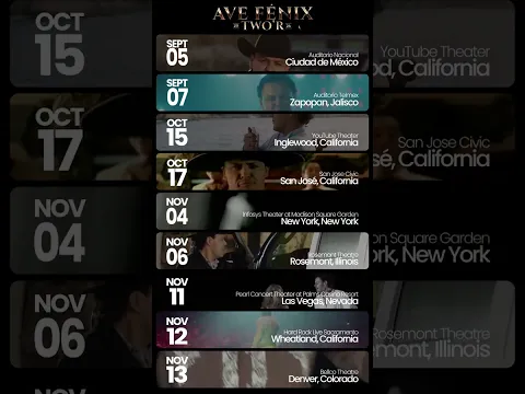 Próximas fechas de nuestro "AVE FÉNIX TOUR" 🤩#pedrofernandez #avefenixtour  #starmediaconsulting