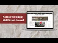 Access The Wall Street Journal online with your Library Card