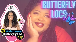 MAYDE 14 inch Water Wave Butterfly Locs
