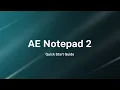 AE Notepad 2 - Quick Start