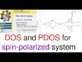 WT21 Calculate DOS and PDOS for spin polarized system with WIEN2k Save plots as EPS and PNG