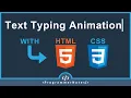 CSS Text Typing Animation CSS Animation The Right Way