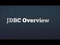 1 JDBC Overview