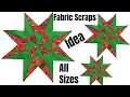 Patchwork Star Decoration Idea Make To Sell Easy Sewing Tutorial For Christmas