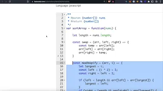 Visualize Leetcode 912 Sort an array Heap sort Medium
