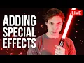 Live special effects editing lightsaber