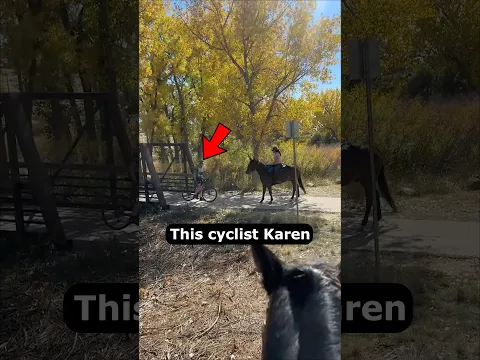 Entitled Cyclist Karen vs Horse Rider