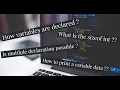 Learn Variables and Data Types in C Language PART 2