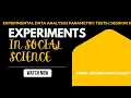 Experimental Data Analysis I Parametric tests l Session 5