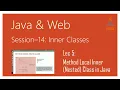 Inner Nested Class Method Local Inner Nested Class in Java