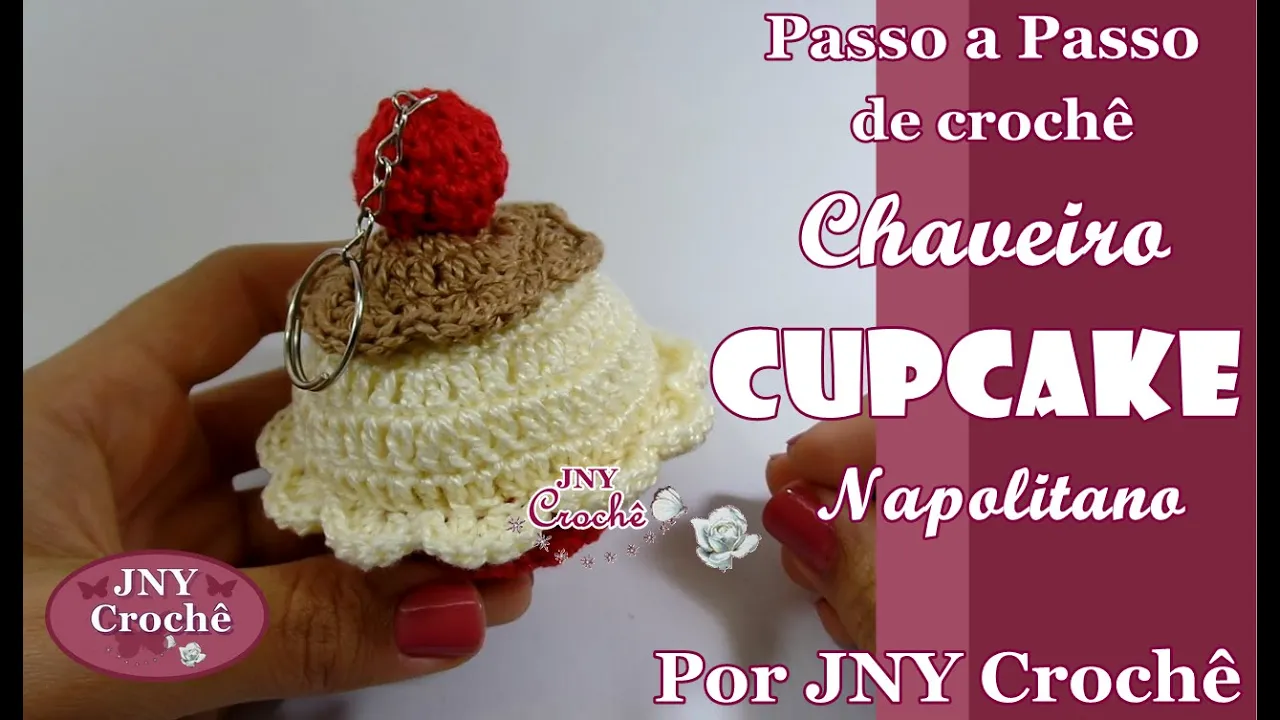 LEMBRANCINHA DE CROCHÊ CUPCAKE JNY CROCHÊ