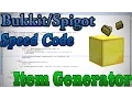 Minecraft Item Generator Speed Code