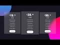 Pricing Table with Glassmorphism Effect CSS Glassmorphism Designs