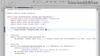 Android 8 Programming Tutorial Storing data in SQLite
