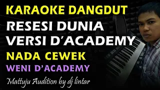 Download Karaoke Dangdut Resesi Dunia || Weni D'Academy || Nada Cewek MP3