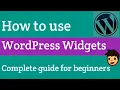 How to use WordPress Widgets Step By Step Guide For Beginners in Hindi Urdu