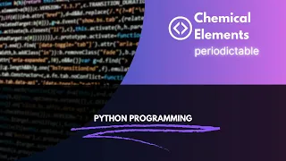 Periodic table for chemical elements using python easily learn