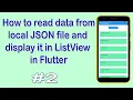 How to read json and display in ListView builder in Flutter