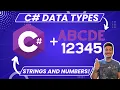 Using String and Numerical Data Types with C Code in Visual Studio Beginner Programming Tutorial