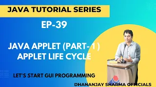EP-39 Java Tutorial Java Applet - 1 Applet Life Cycle