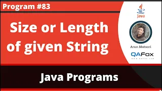 Java program to find the size or length of the given String