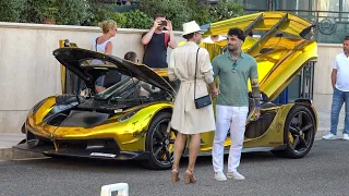 Billionaire Love at First Sight while arriving in his GOLD KOENIGSEGG JESKO at Hotel de Paris Monaco
