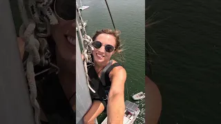 Mast Climbing is a fun activity #sailboat #aroundtheworld #adventure #indonesia #yachting