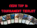 cEDH TOP 16 Leaderbord commander tierlist from tournaments
