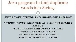 Find duplicate word in string with occurrence in Java