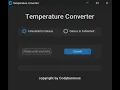 Making a temperature converter app with python