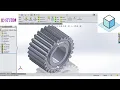 SolidWorks Tutorial 26 Exercise Design a Gear how to use circular pattern