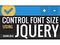 Creating a font size controller using jquery