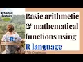 R2 Basic arithmetic and mathematical functions using R language
