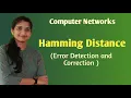 Lec-19 Hamming Distance Error Detection and Correction Computer Networks malayalam