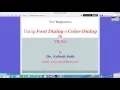 For Beginners Using Font and Color Dialog in VB Net