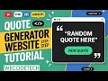 How To Make Quote Generator Website Using HTML CSS And JavaScript
