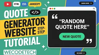 How To Make Quote Generator Website Using HTML CSS And JavaScript
