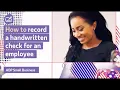 How to record a handwritten check for an employee ADP Small Business
