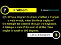 Write a c program to check whether a triangle is valid or not Easter Science
